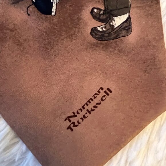 Vintage 1995 Norman Rockwell‎ Saturday Evening Post Boston Red Sox Silk Necktie - Picture 5 of 7